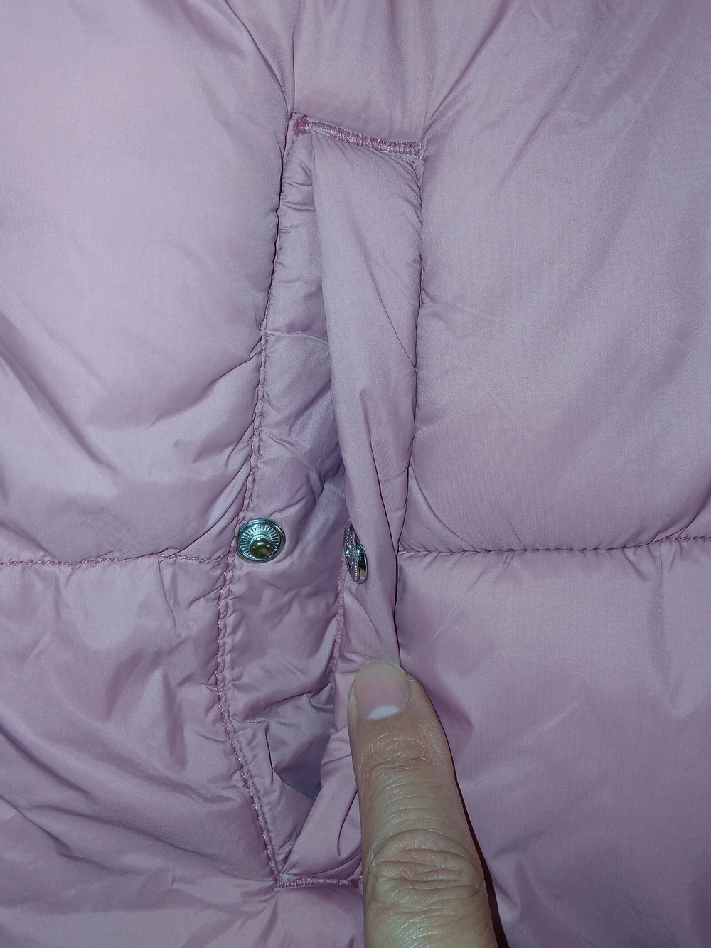 Old Navy Puffer Vest Womens Size M Pink Fleece Lined Full Zip Snap Pockets - Picture 4 of 10